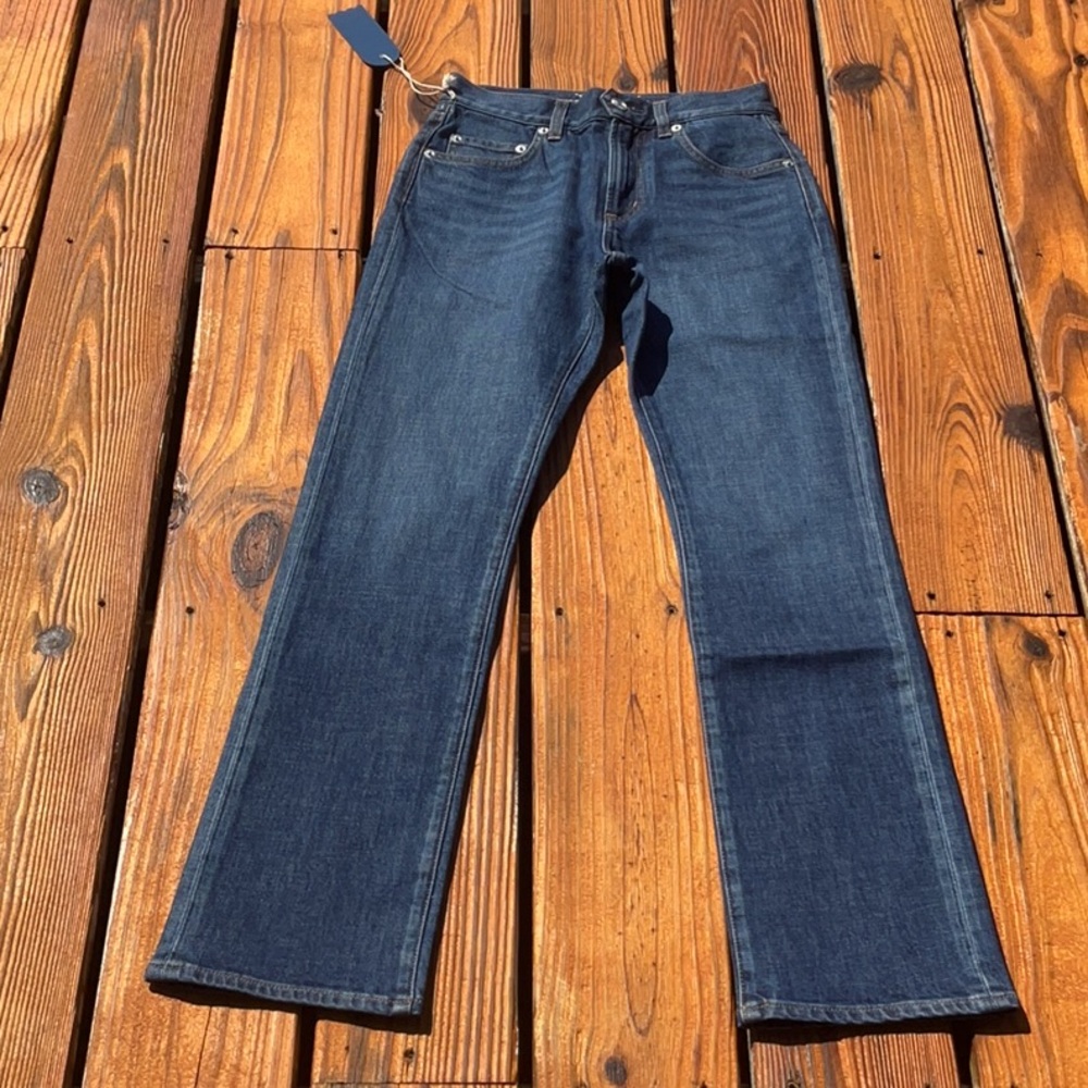 NWT Daily Blue By AG Classic 5 Pocket Straight Leg Button Fly Mid Wash Jeans 24